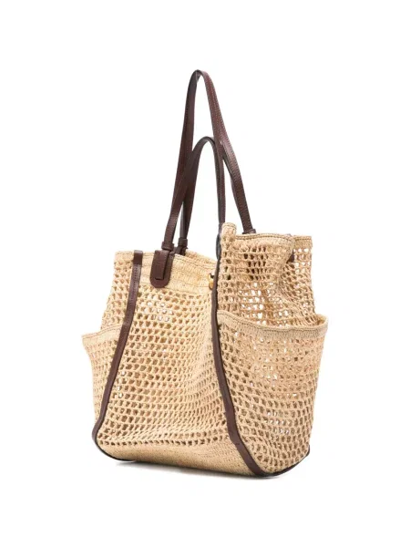 Geantă shopper Chloé tricotate cu autograf