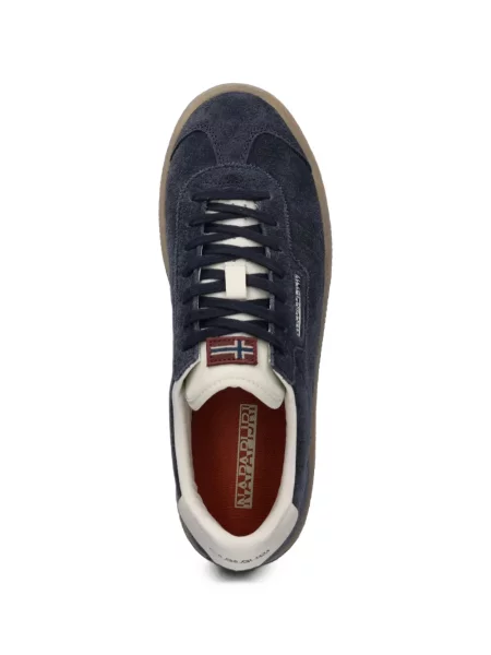 Szarvasbőr sneaker Napapijri autogrammal kék