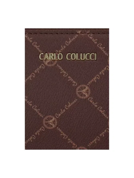 Portfel Carlo Colucci z nadrukiem brązowy