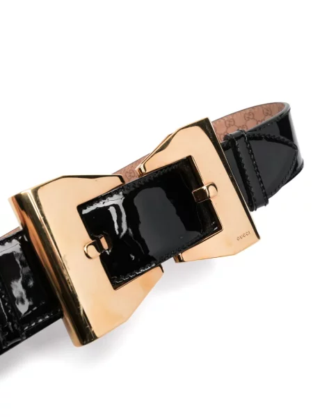 Pásek Gucci Pre-owned s přezkou černý