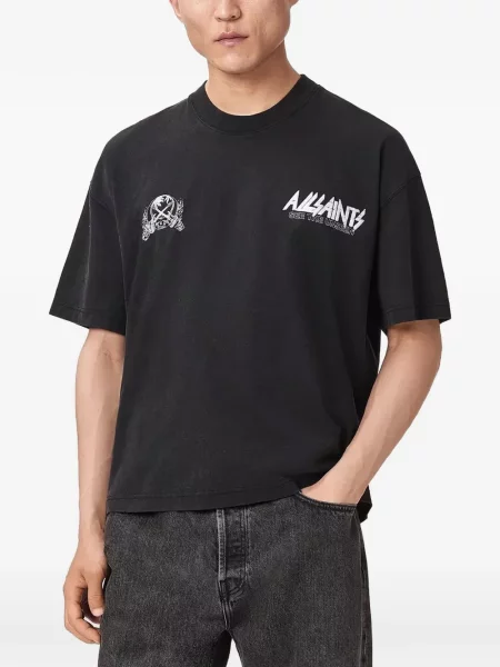 Tricou Allsaints cu imagine negru