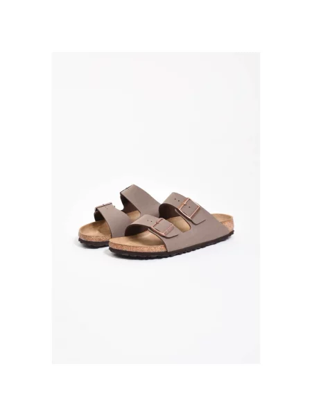Klapki Birkenstock skórzane brązowe
