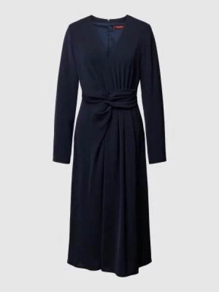 Sukienka midi z dekoltem w serek model ‘MAMMOLA’ Max Mara Studio