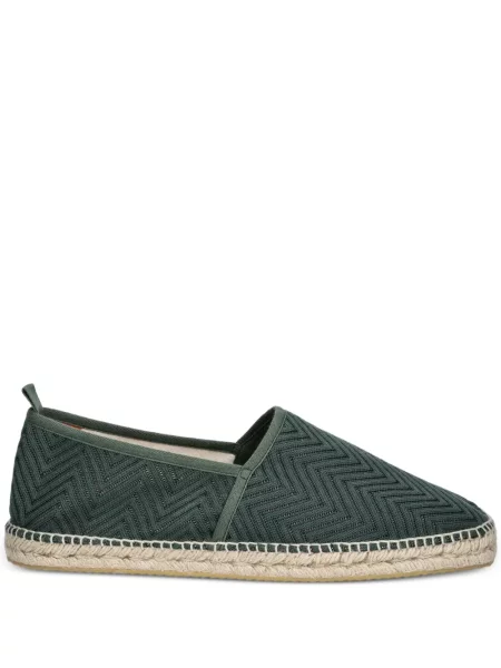 Espadrile Missoni cu model herringbone verde