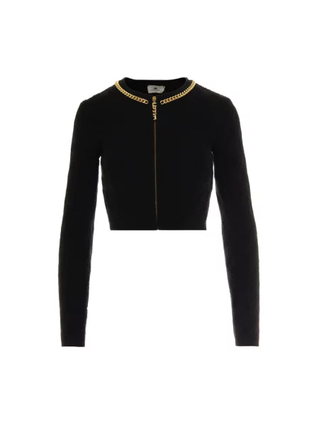 Dzianinowy kardigan Elisabetta Franchi czarny