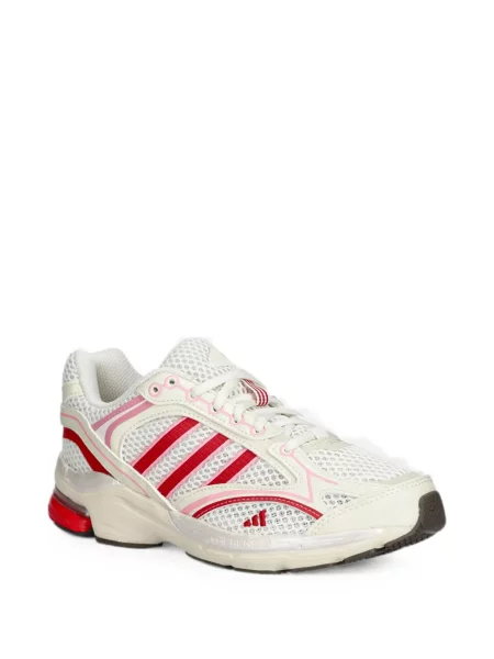 Ριγέ τρέξιμο μπουφάν Adidas με αυτόγραφο καφέ