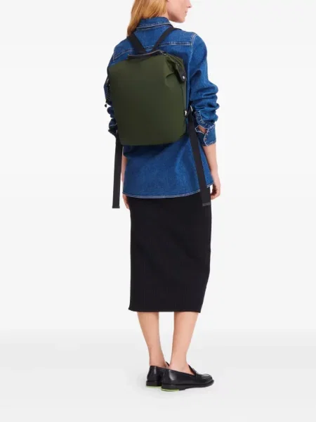 Rucsac Longchamp din piele verde