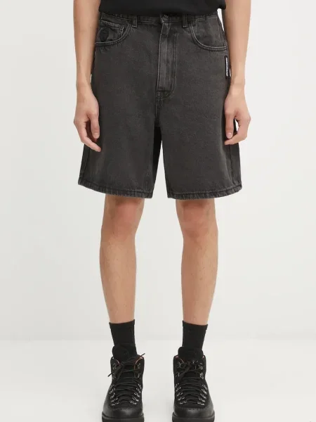 AAPE pantaloni scurți jeans Now negru