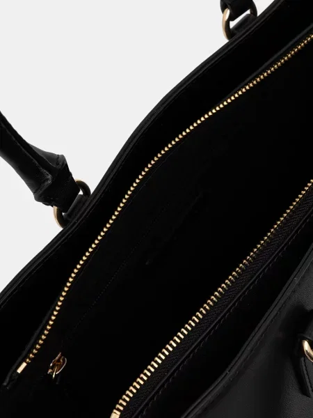 Tommy Hilfiger шопинг чанта дамска от имитация на кожа черно
