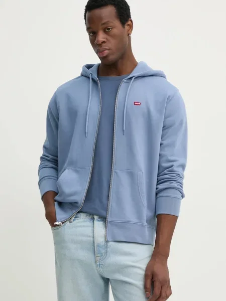 Levi's hanorac de barbati cu glugă neted albastru