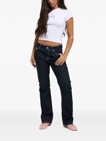 Blugi Juicy Couture cu autograf albastru