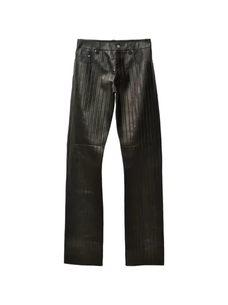 Pantaloni Versace din piele negru