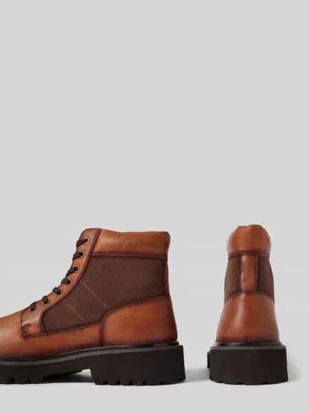 Kozaki sznurowane z detalami z logo model ‘BUXTON’ Blauer