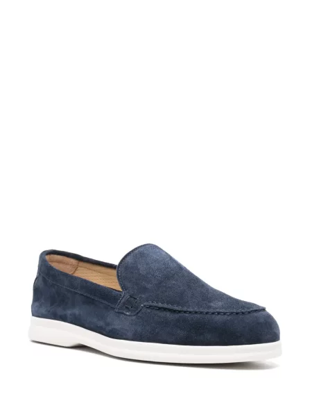 Pantofi loafer Doucal's din piele de căprioară albastru