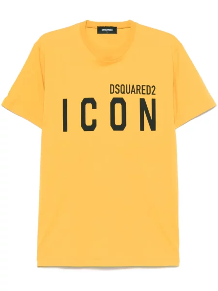 Tricou Dsquared2 cu imagine galben
