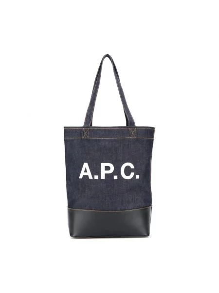 A.P.C. torba tote axel granatowy niebieska