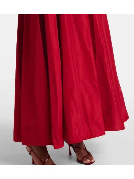 Rochie maxi Staud plisată de costum roșu