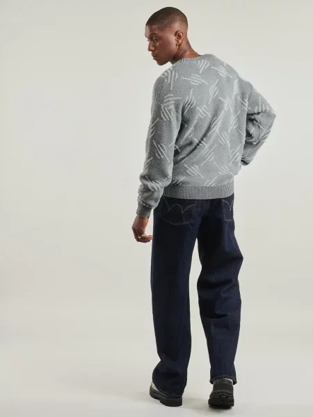 Daily Paper pulover Tevin Monogram Knit light gri