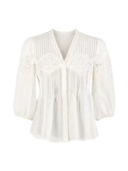 Bluzka Twinset z dekoltem w serek biała