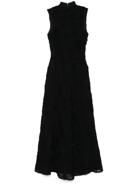Rochie maxi Rotate Birger Christensen cu model floral plasă de costum negru
