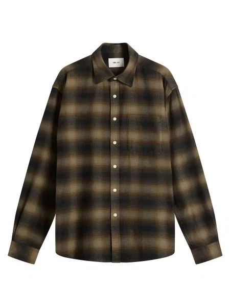 Koszula Nn07 w kratę flanelowa czarna