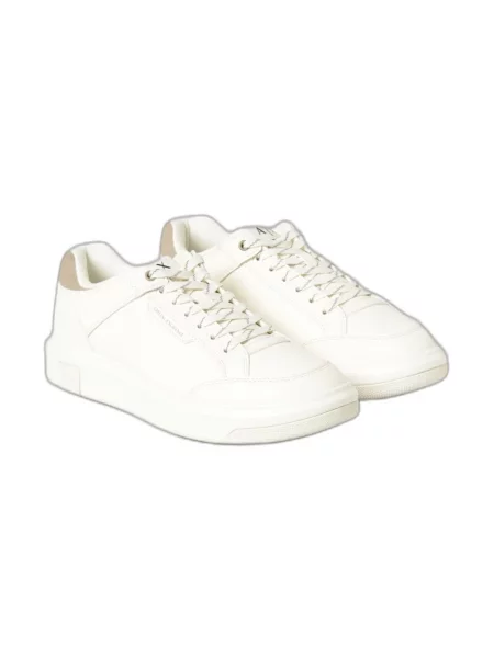 Sneakersy Armani Exchange skórzane beżowe