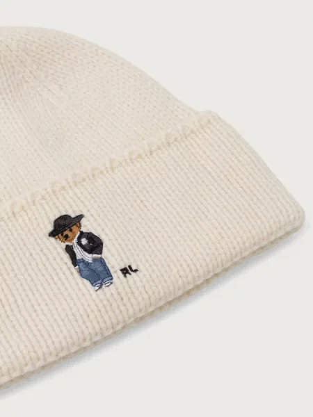 Polo Ralph Lauren шапка дамска от вълна бежово