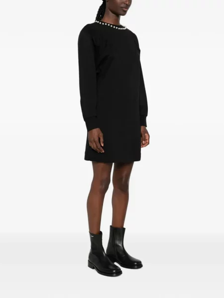 Rochie mini Love Moschino cu perle negru