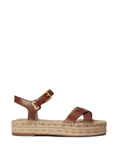 Espadrile Lauren Ralph Lauren din piele maro