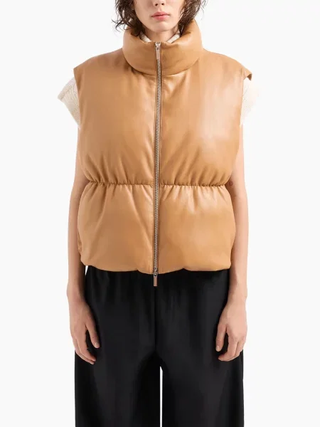 Утепленный жилет Armani Exchange коричневый