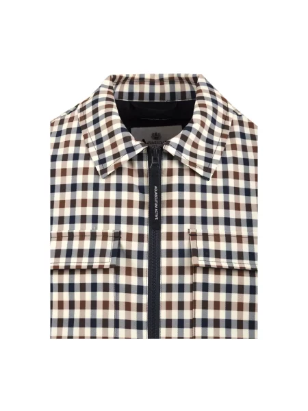 Kurtka Aquascutum w kratę beżowa