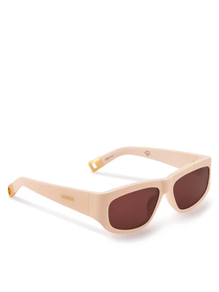 Jacquemus Akcesoria Kobieta ONE SIZE Okulary przeciwsłoneczne z logo beżowy