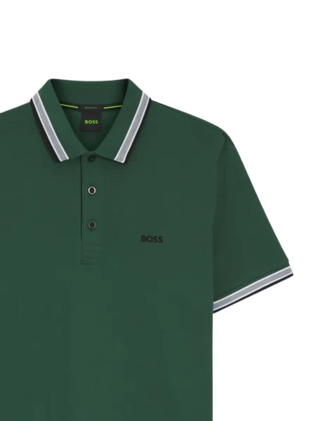 Polo Boss cu dungi verde