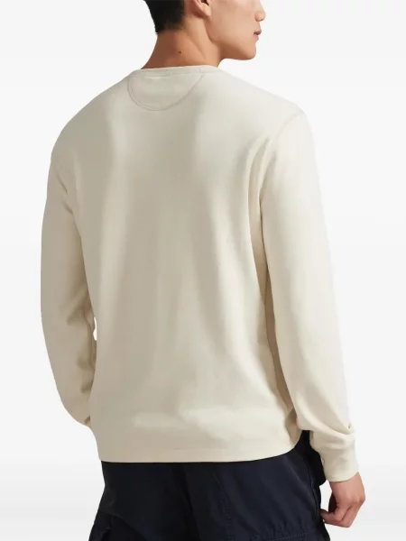 Ριγέ polo Polo Ralph Lauren με κουκούλα με αυτόγραφο λευκό