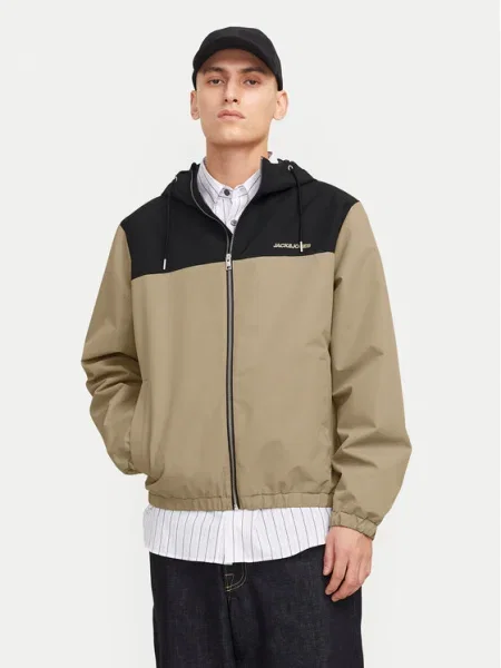 JACK & JONES Átmeneti dzseki JJELEGACY khaki fekete