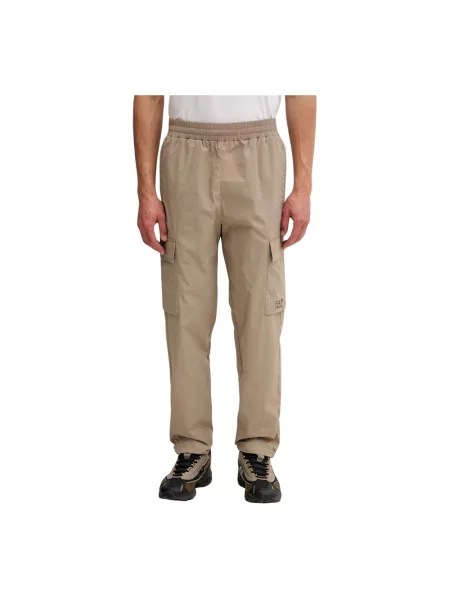 Spodnie cargo Emporio Armani Ea7 brązowe