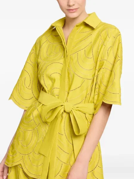 Cămașă Elie Saab cu broderie galben