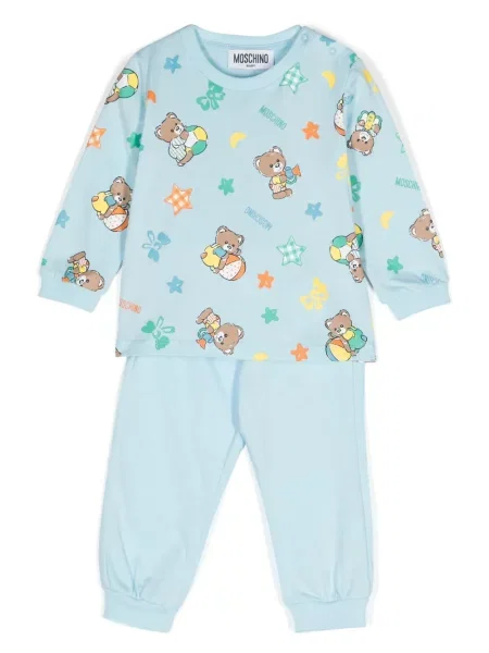 Spodnie dziecięce Moschino niebieskie