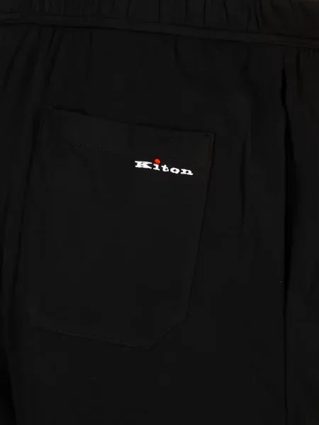 Pantaloni scurți Kiton cu broderie negru