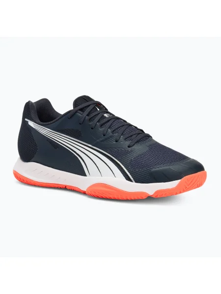 Обувки за хандбал PUMA Eliminate Turbo parisian night/ puma white/ glowing red бяло