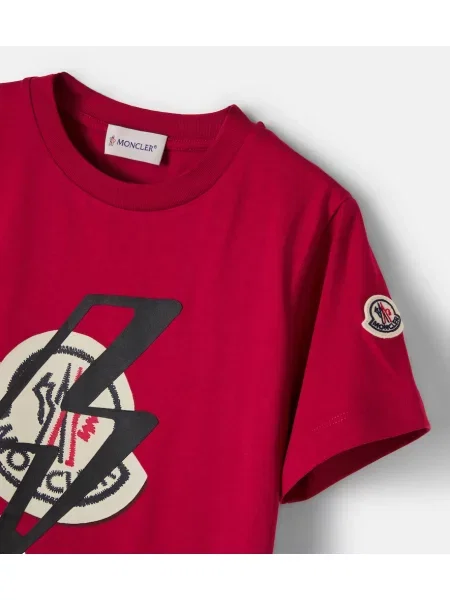 Gyerek póló Moncler Enfant piros