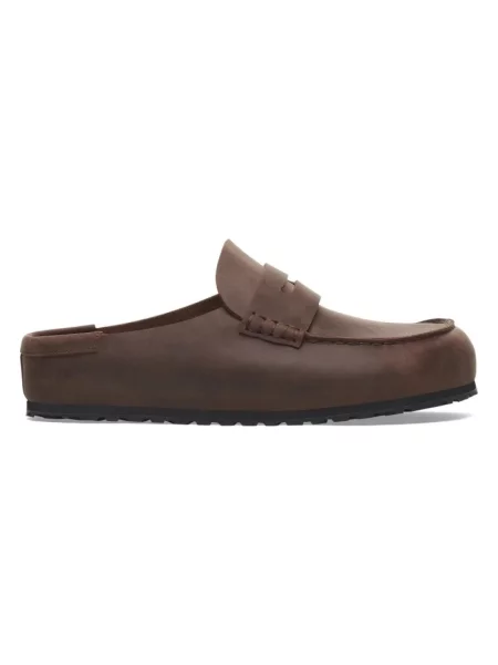 Japonki Birkenstock skórzane brązowe