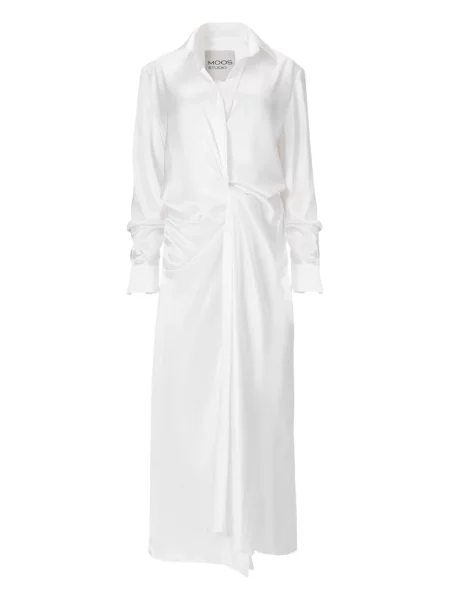 Rochie tip cămașă Moos Studio de costum alb
