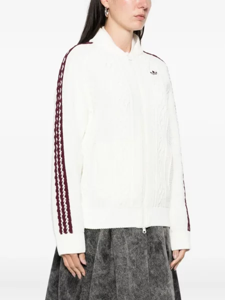 Hanorac Adidas din velur alb