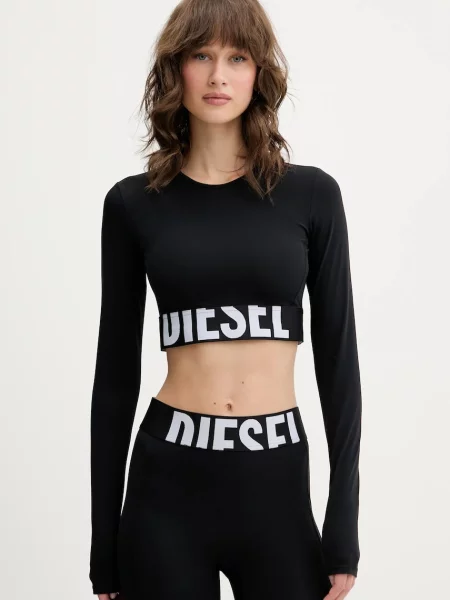 Блуза с дълги ръкави Diesel MELISSA-D-POP дамска черно