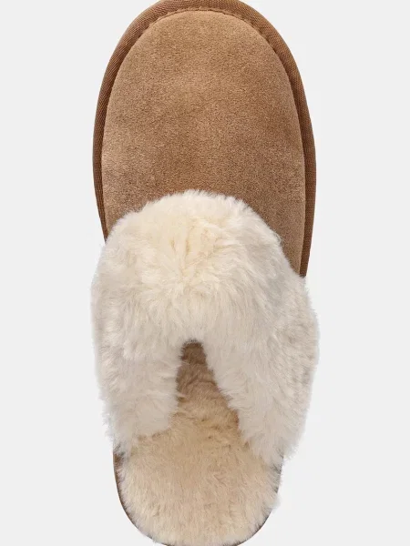 Замшевые тапочки Answear.lab коричневые