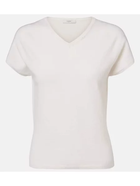 Top Vince de lână alb