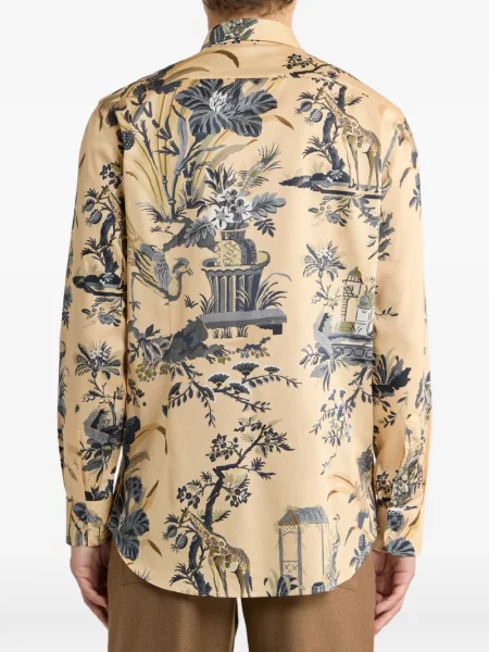 Cămașă Etro din satin cu model floral