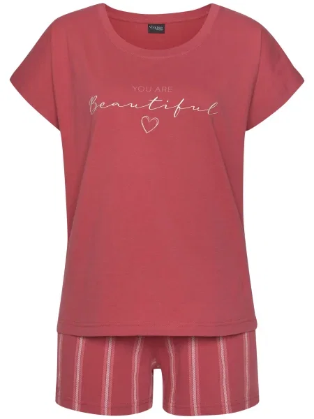 VIVANCE Pyžamo Dreams pink bílá