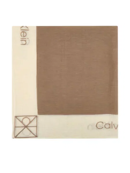 Ľanový šál Calvin Klein béžová